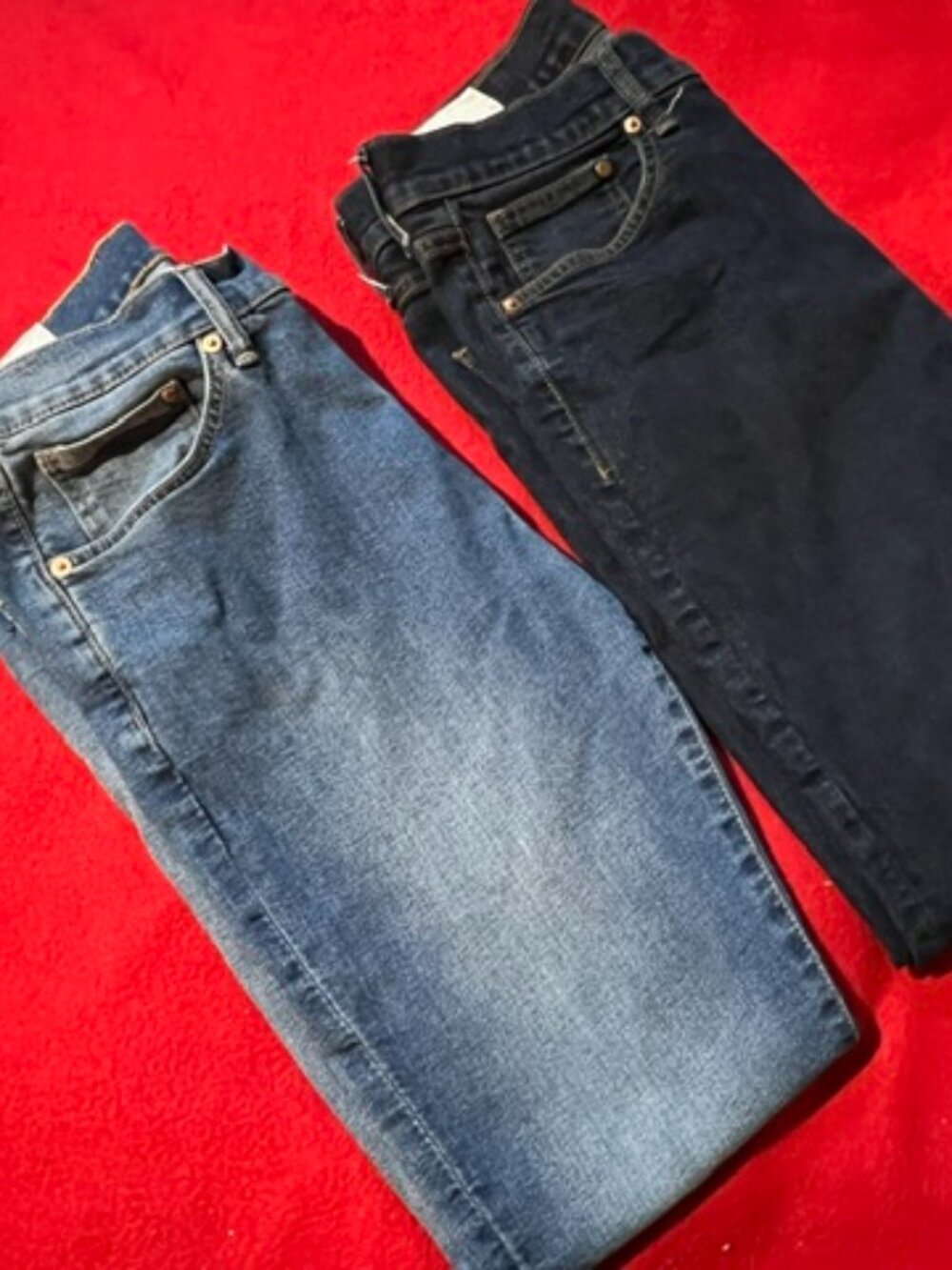 Men's Skinny Jeans Bundle 33x32 & 32x32 Dark Wash Blue Denim Pants Lot of2